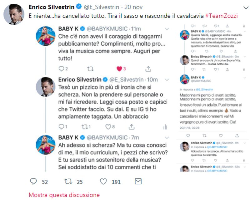 Enrico Silvestrin: "Ogni volta che c’è Baby K un compositore muore", lite social con la cantane