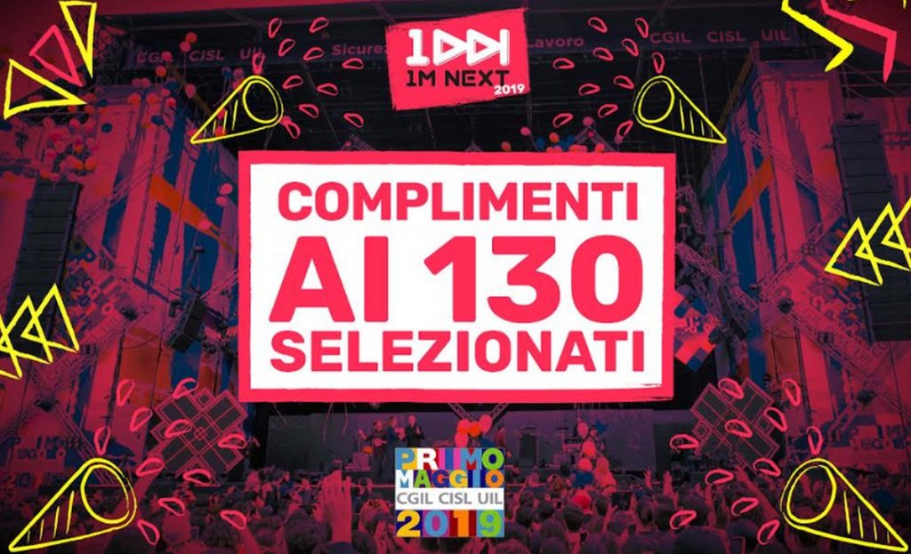 1M NEXT: i nomi dei 130 pre-selezionati per il Concerto del Primo Maggio