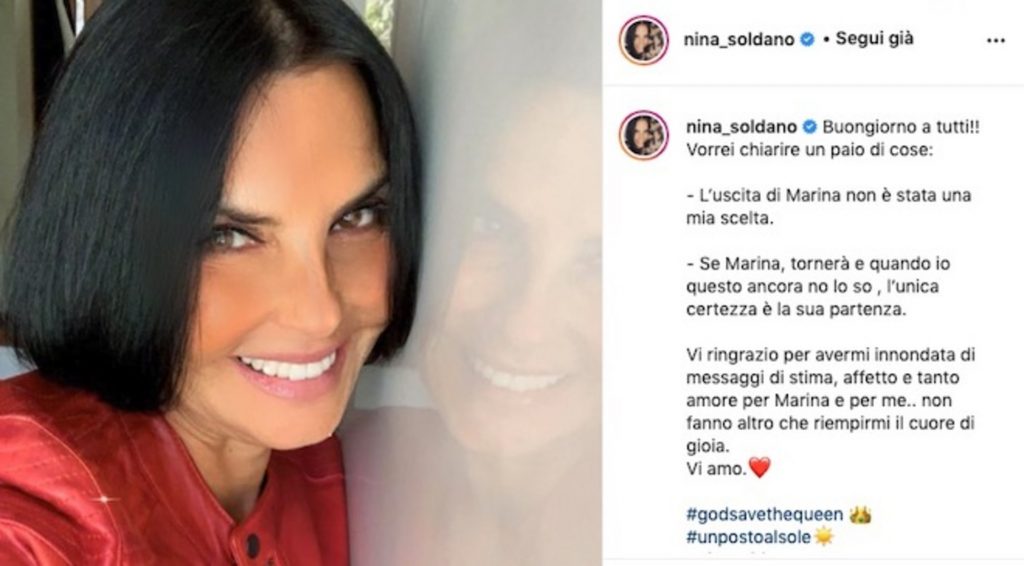 Perché Nina Soldano (alias Marina) ha lasciato Un Posto al Sole?