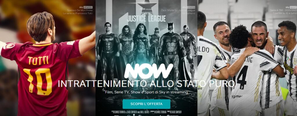 Now: la promo cinema + entertainment e le nuove uscite